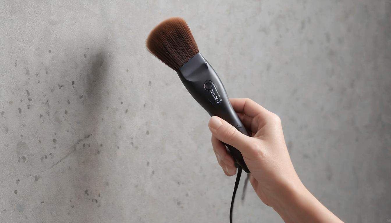 Cleaning brushes in action
