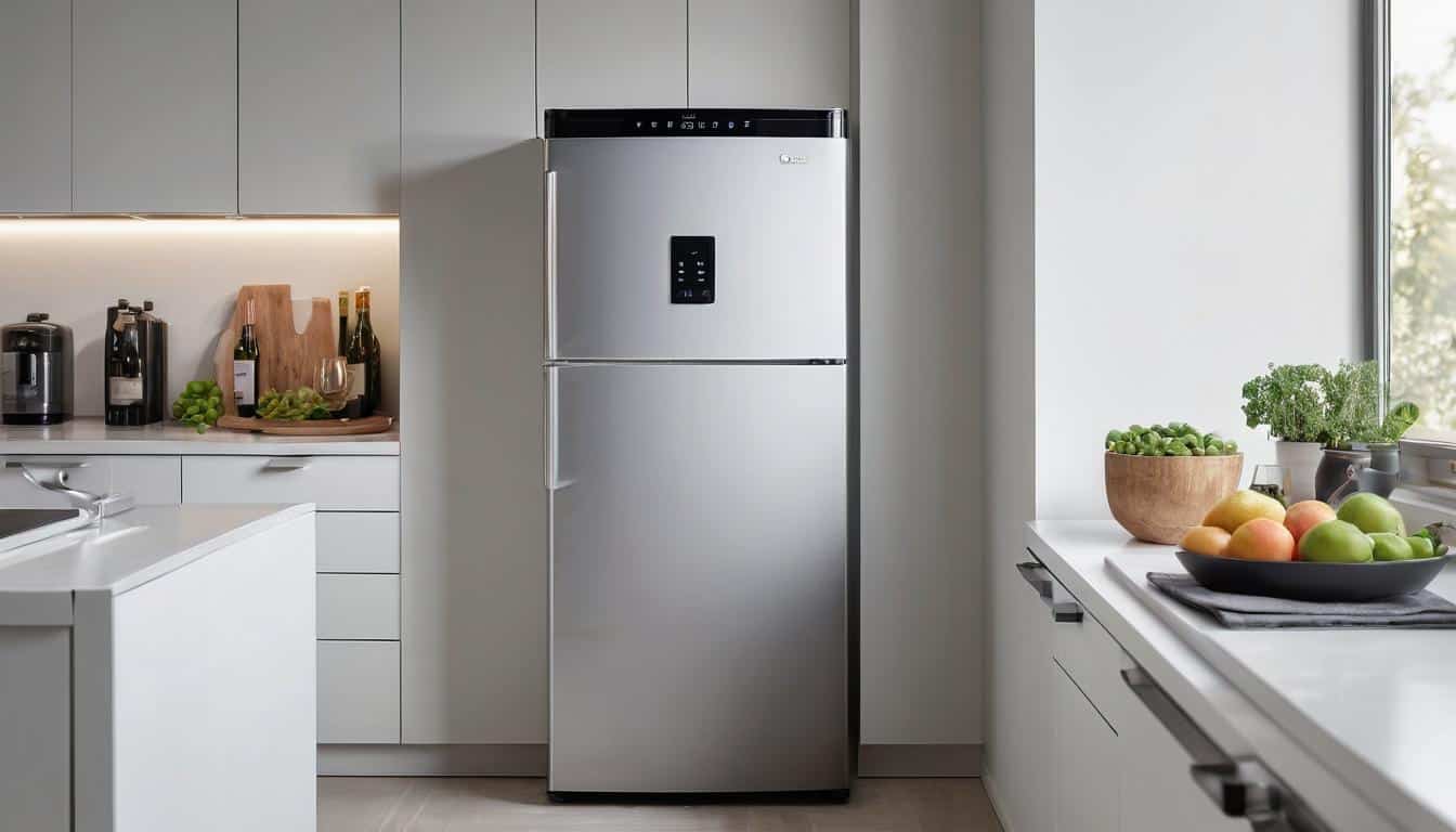 Modern mini fridge showcase