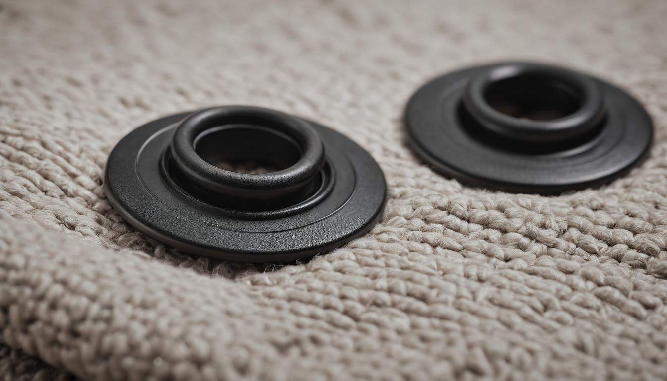 Protective moving blanket grommets