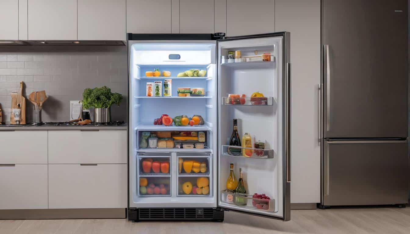 Sleek modern mini fridge