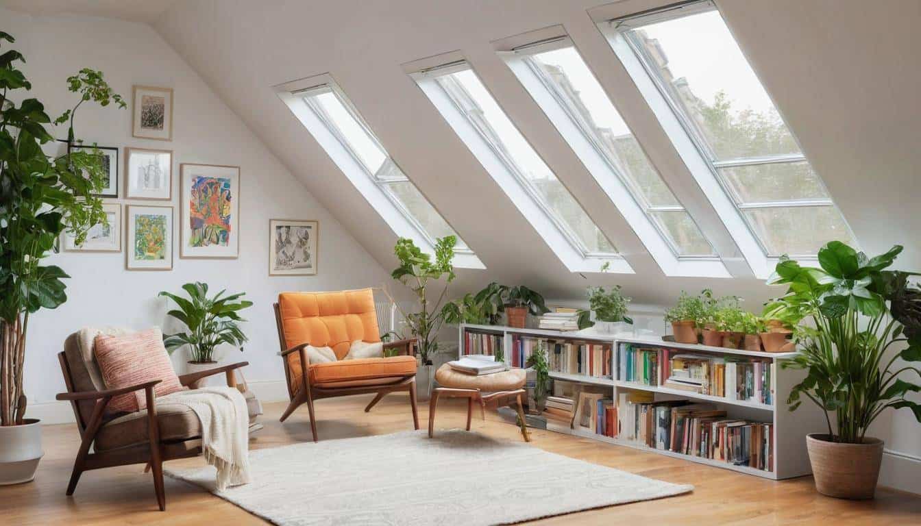 Airy white attic