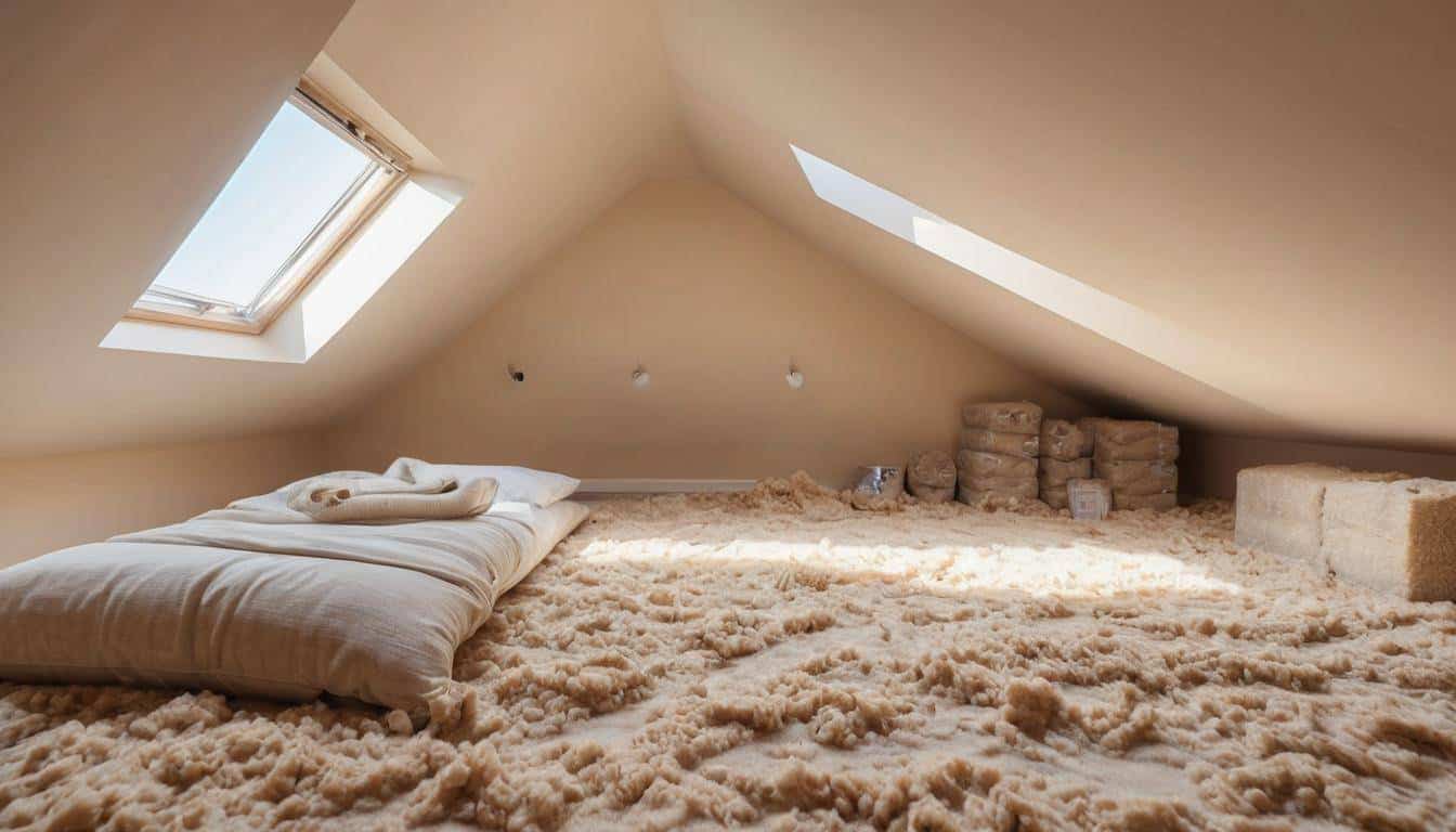 Attic insulation installation