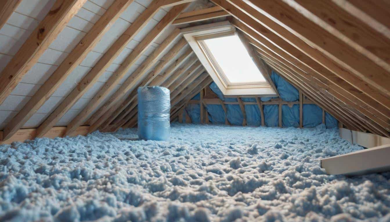 Attic insulation installation