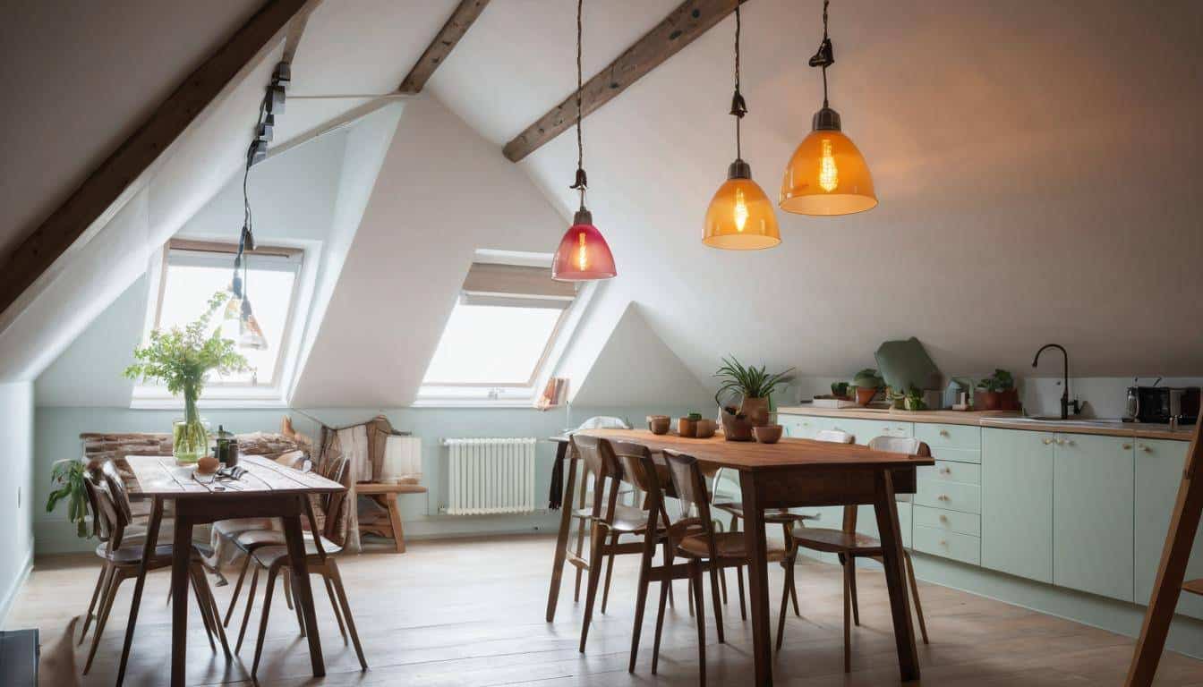 Attic pendant lights