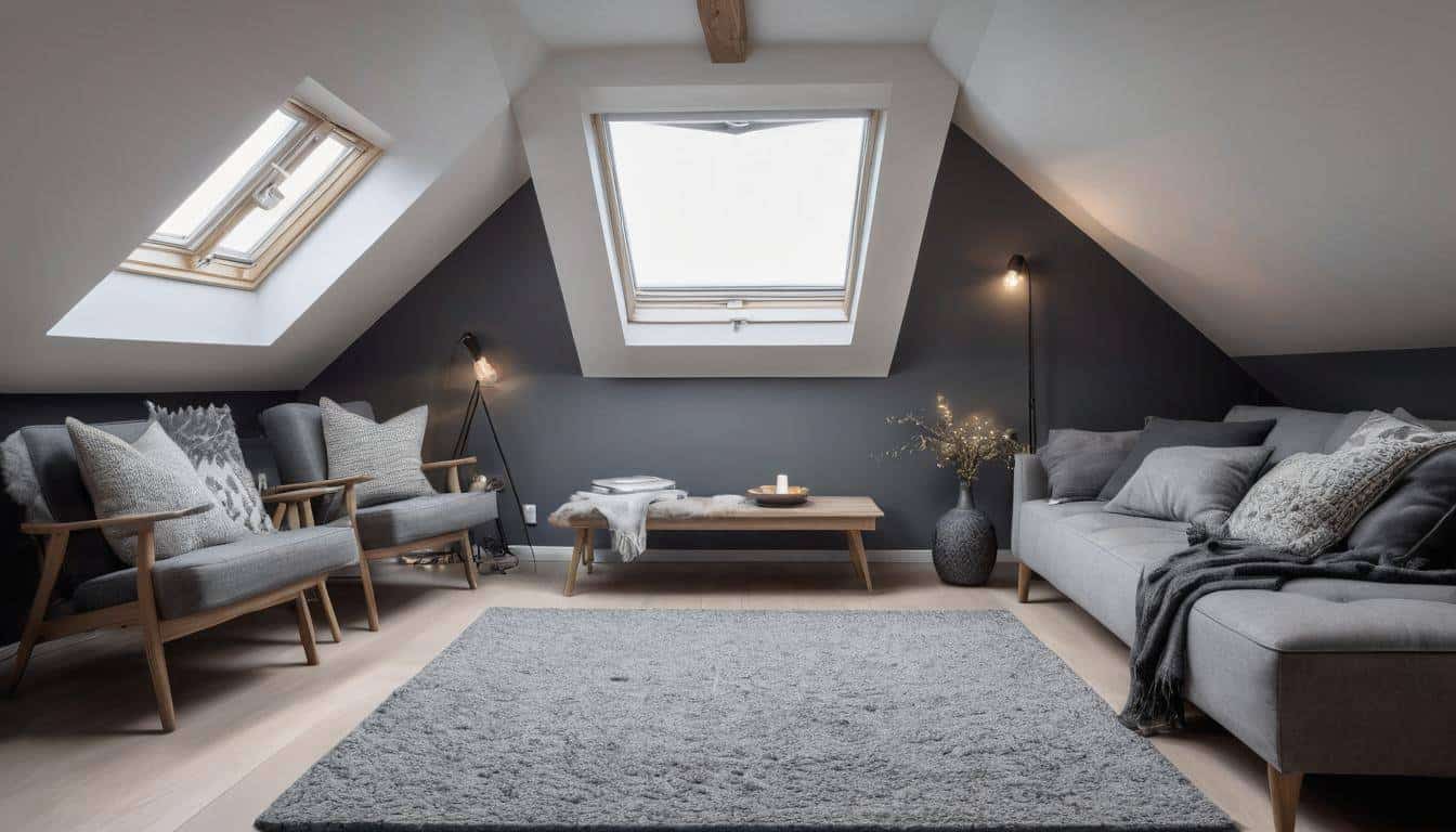 Balanced attic decor