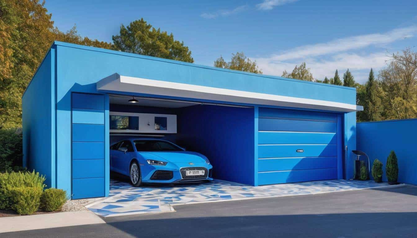 Blue garage design inspiration