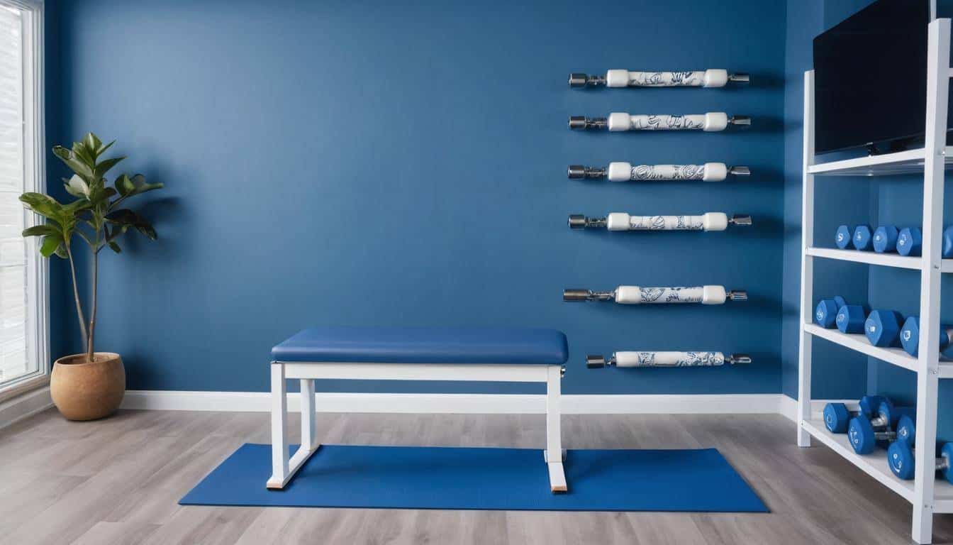 Blue home gym essentials