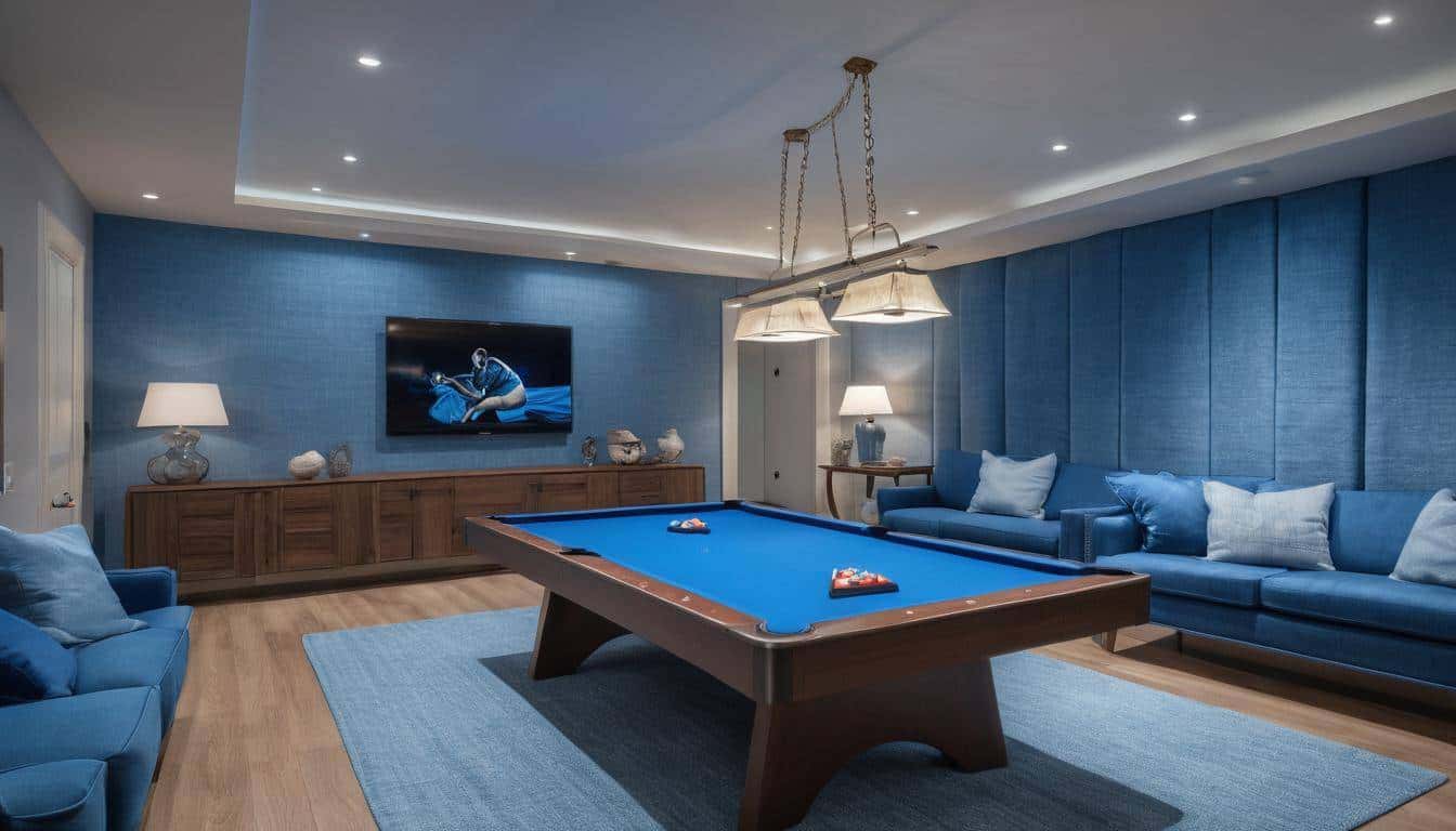 Blue-textile game room