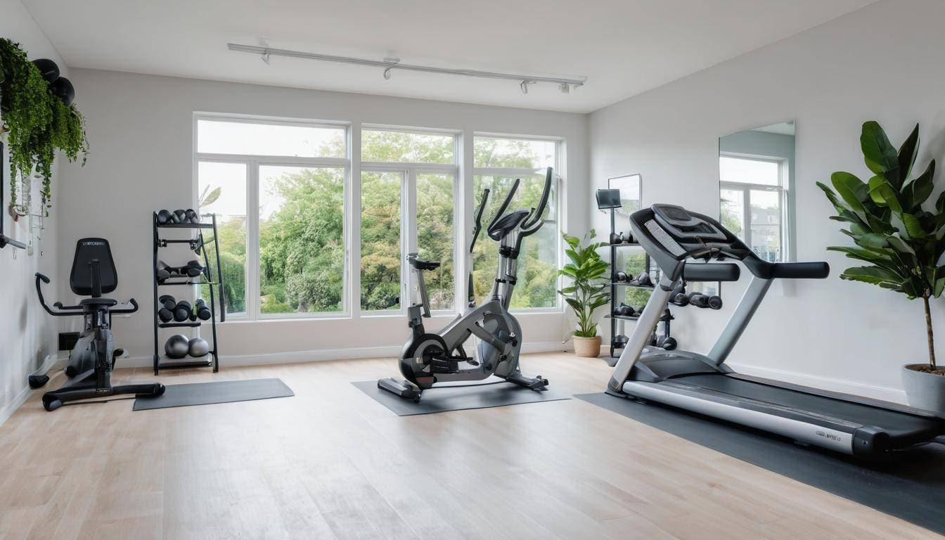 Bright and motivating home gym