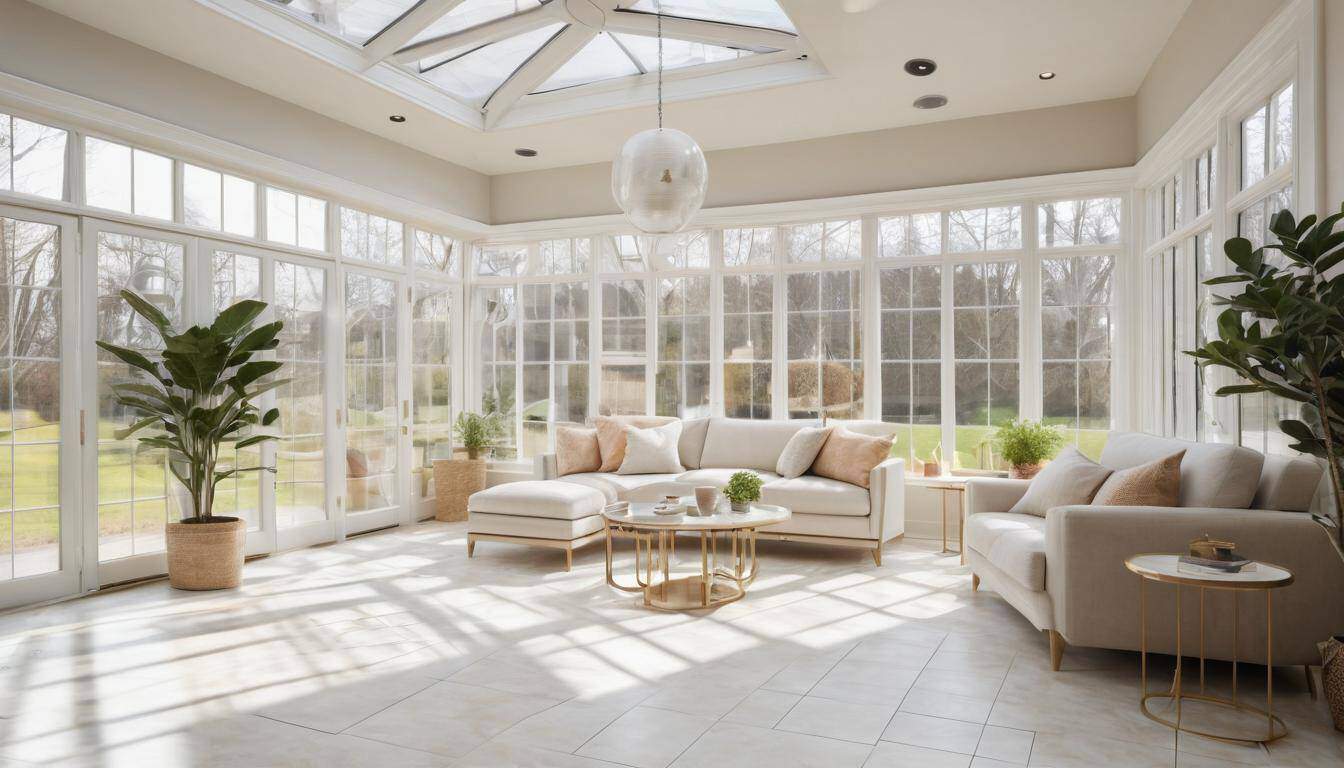 Bright sunroom flooring