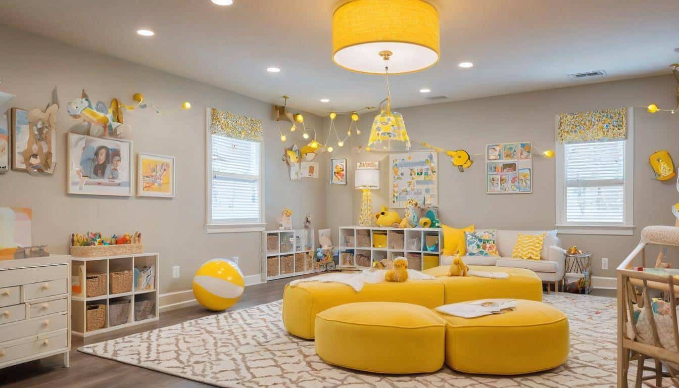 Cheerful playroom lighting