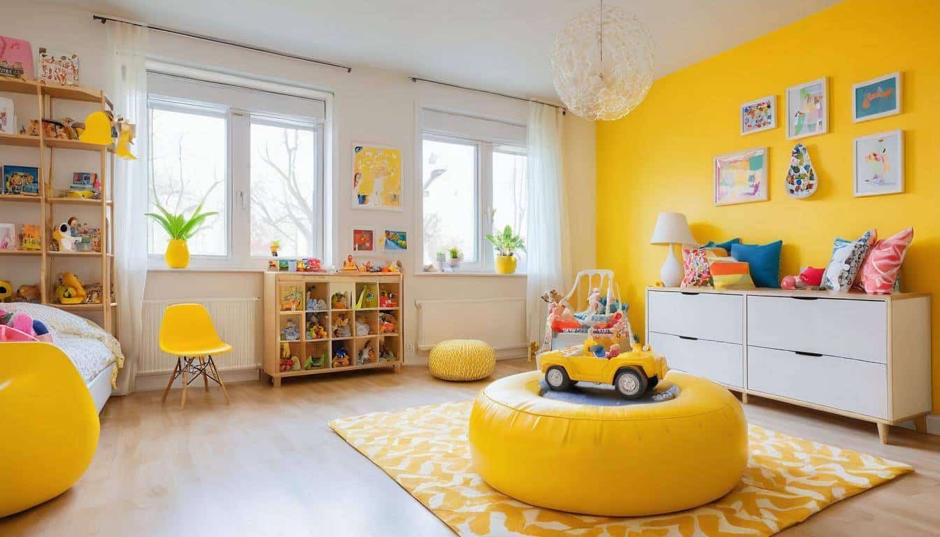 Cheerful playroom transition