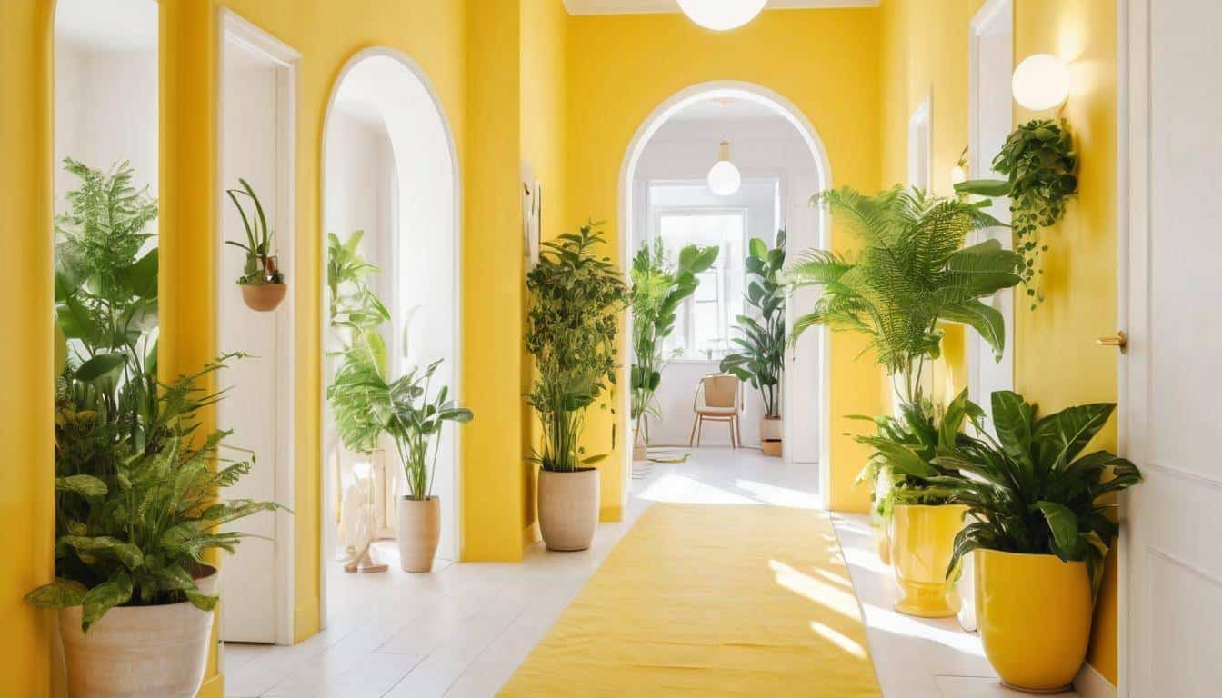 Cheerful yellow hallway