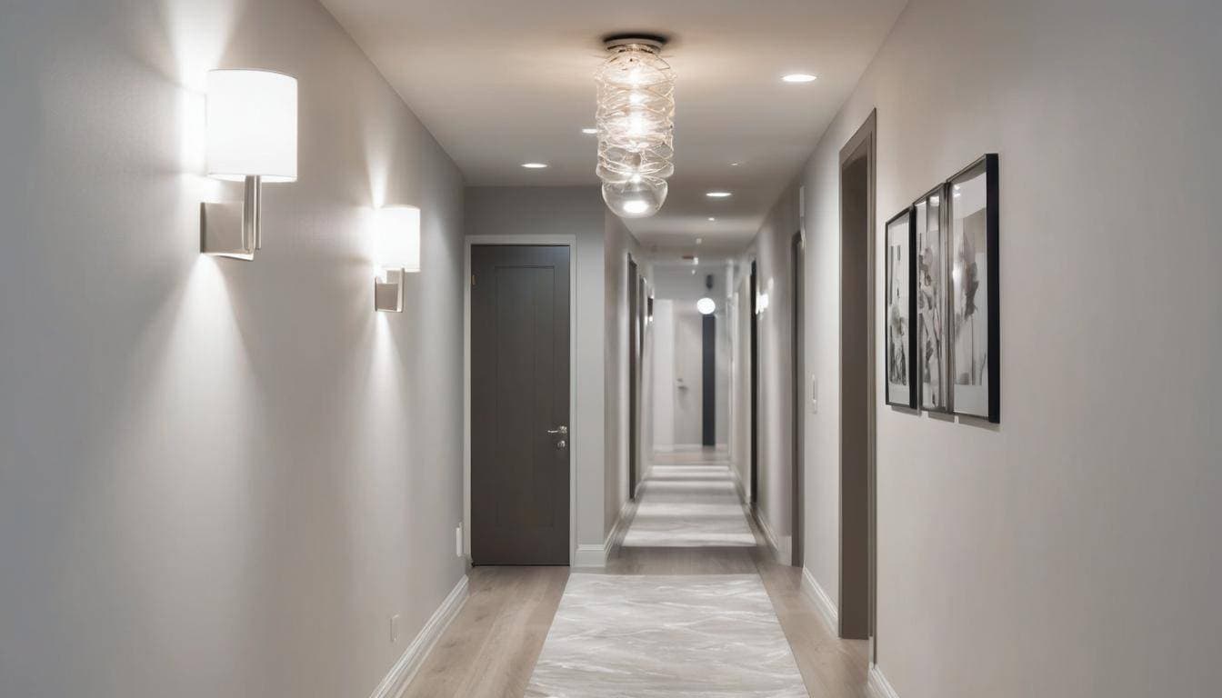 Chic hallway lighting