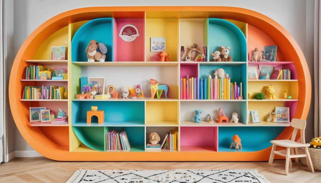 Child-safe whimsical bookcases