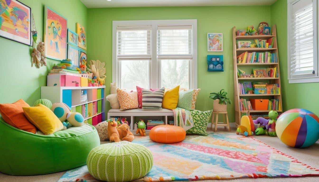 Child's vibrant playroom decor