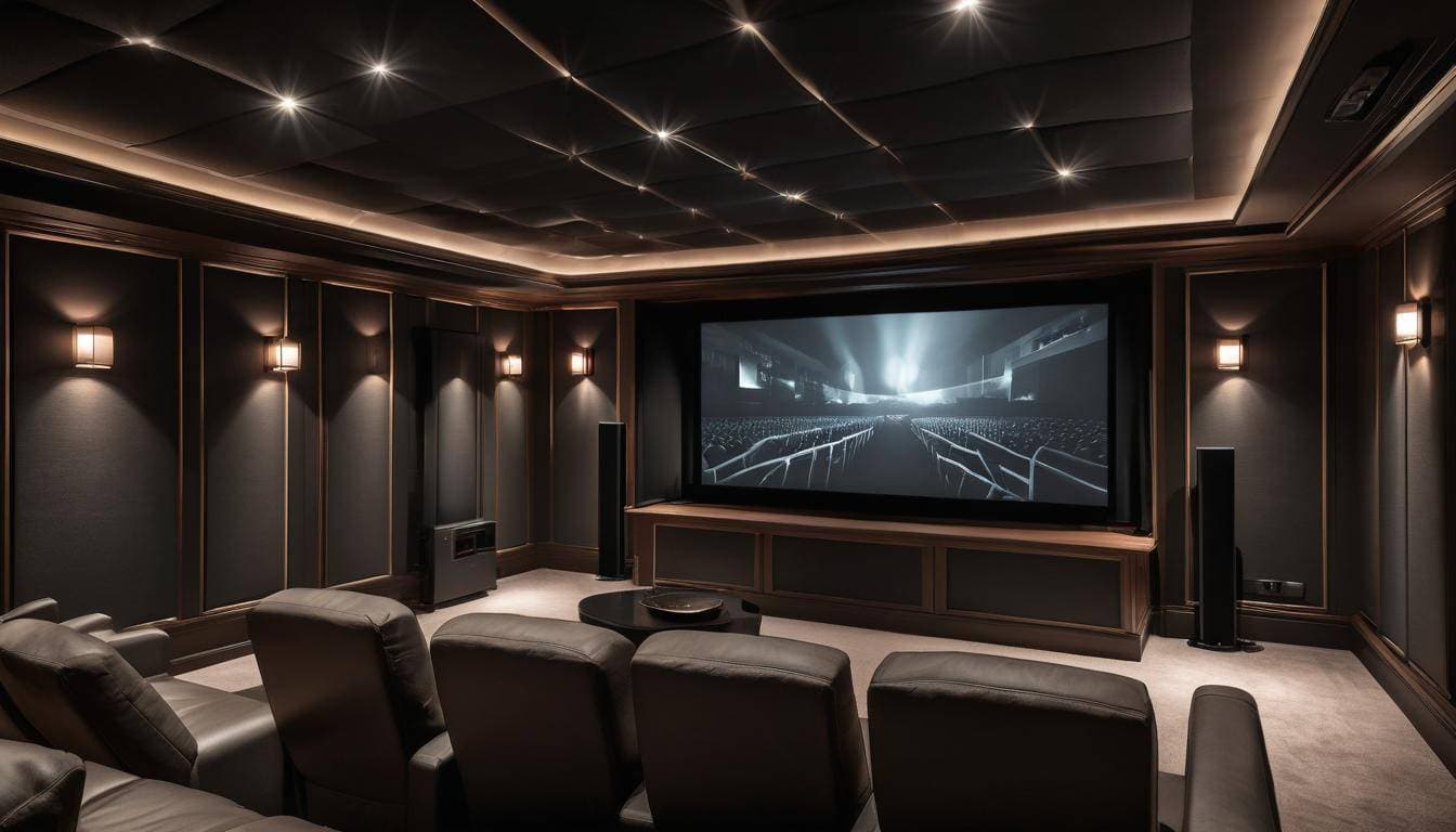 Cinematic home theater ambiance