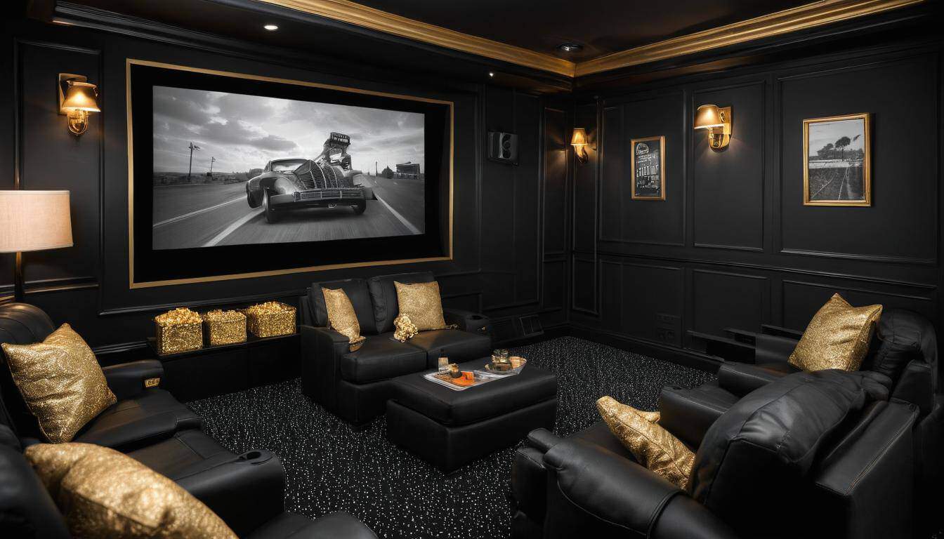 Classic black-themed theater