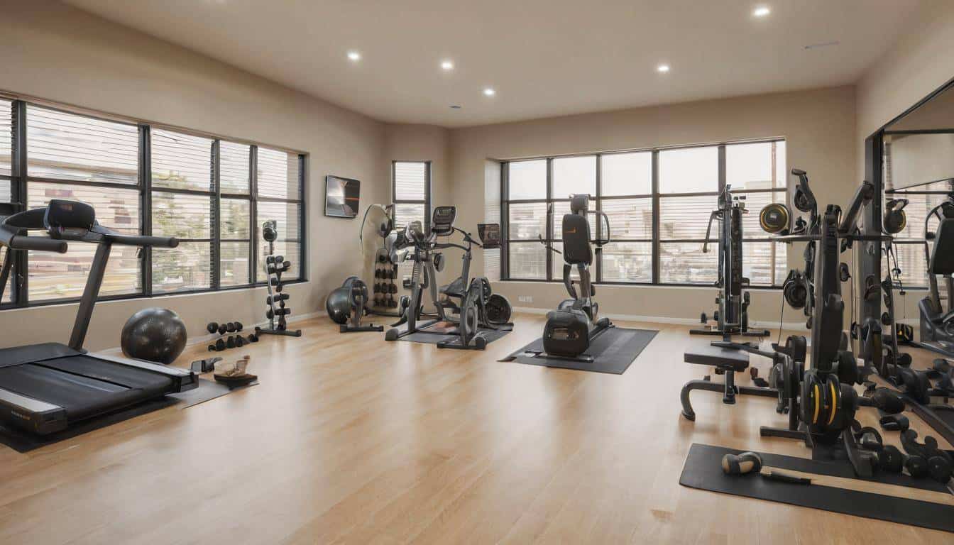 Clean and aesthetic home gym