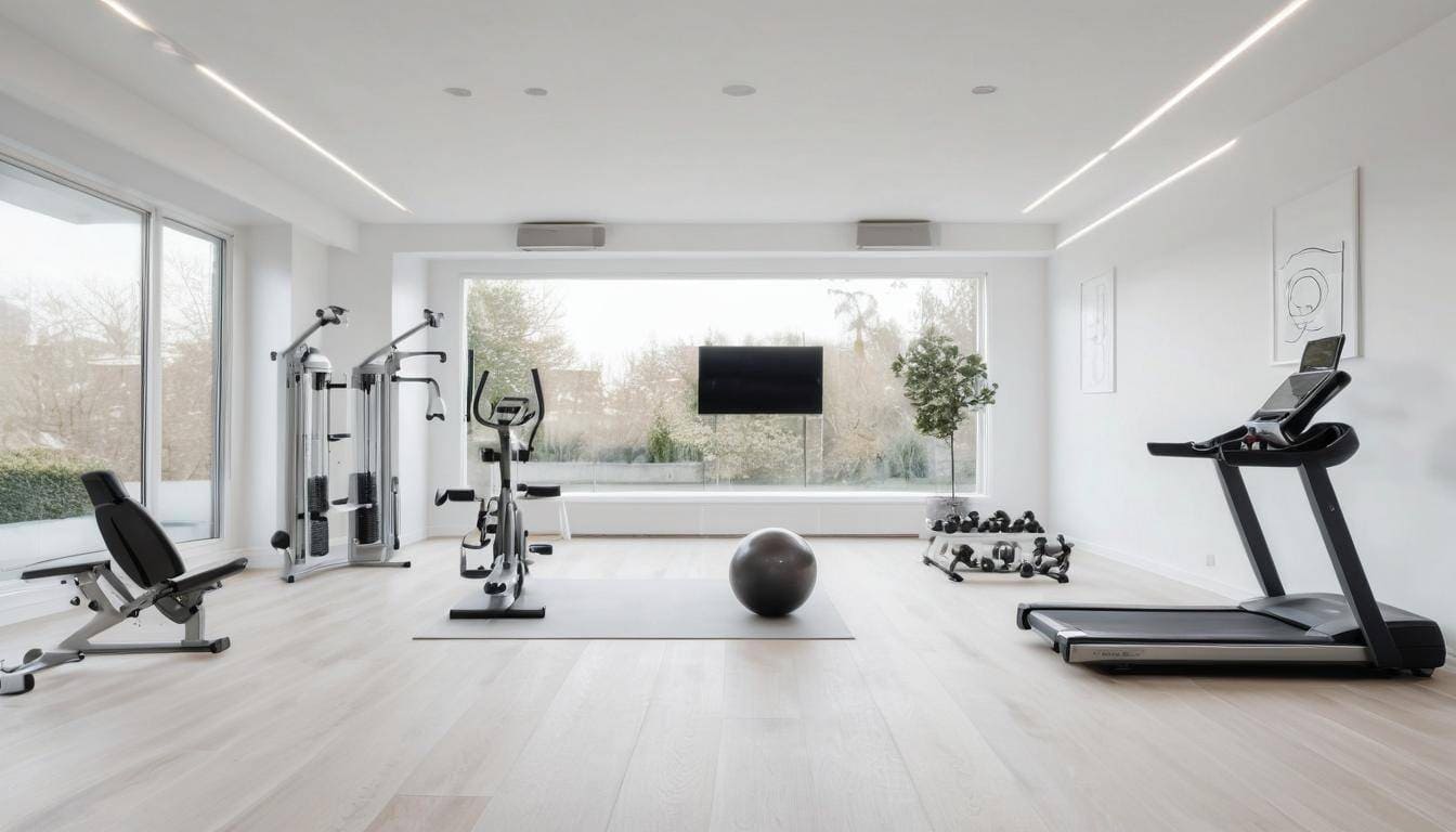 Clean and durable white gym