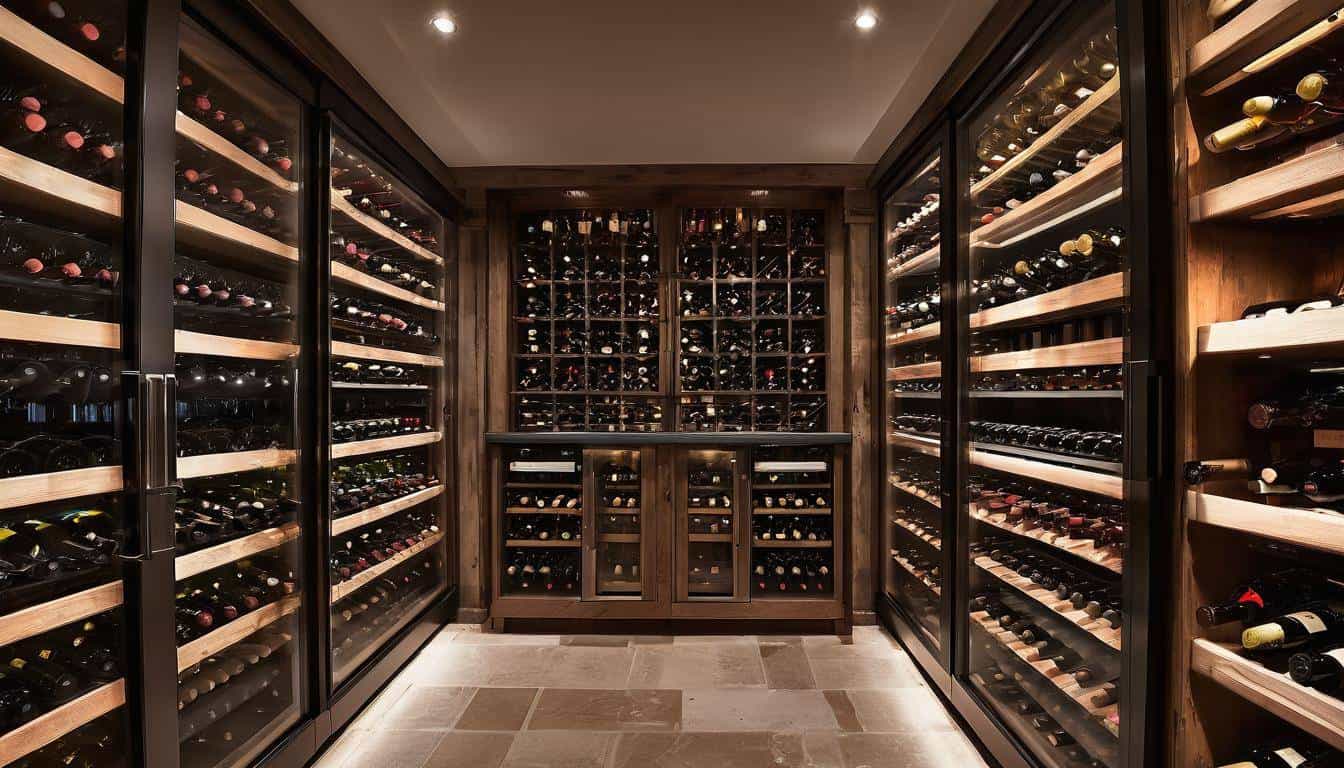 Climate-controlled wine cellar