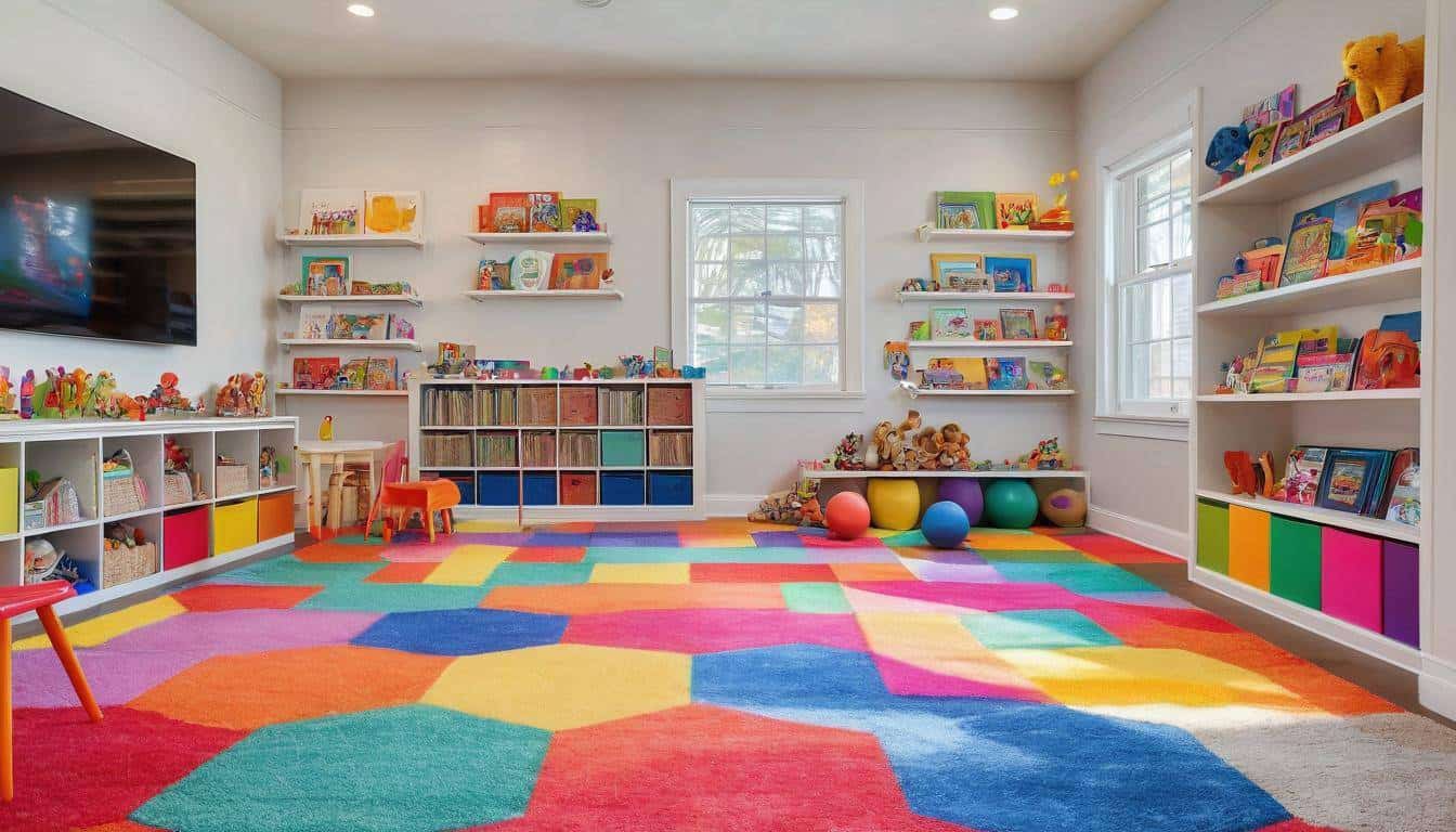 Colorful Playroom Zoning