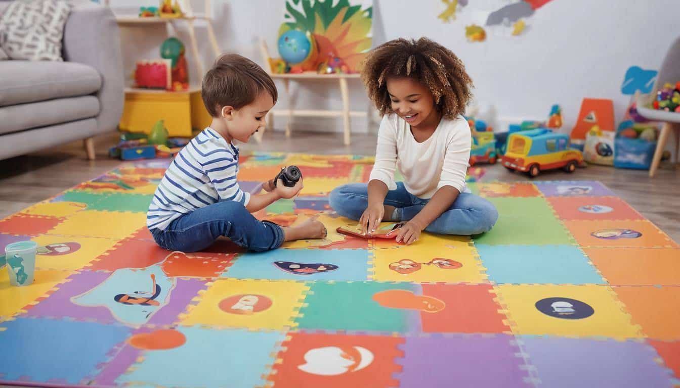 Colorful and interactive play mat