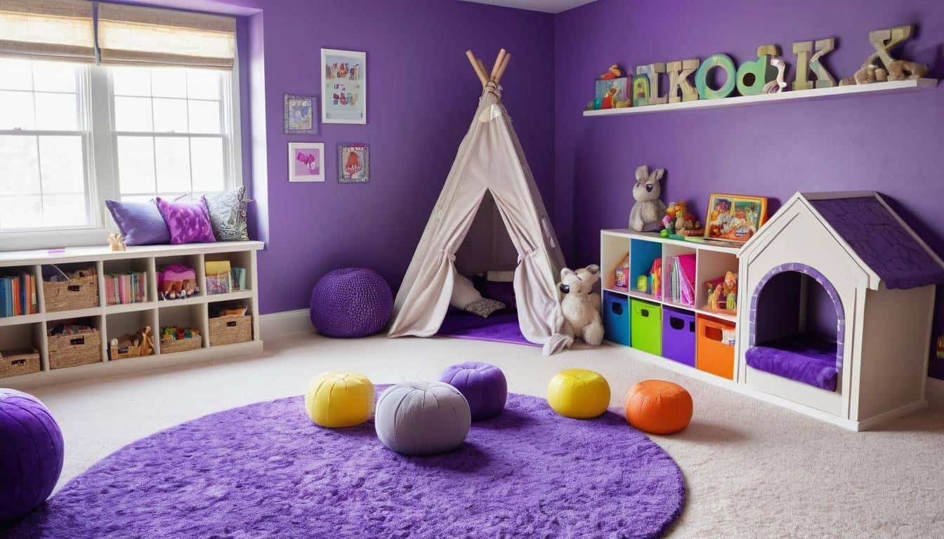 Colorful and interactive playroom