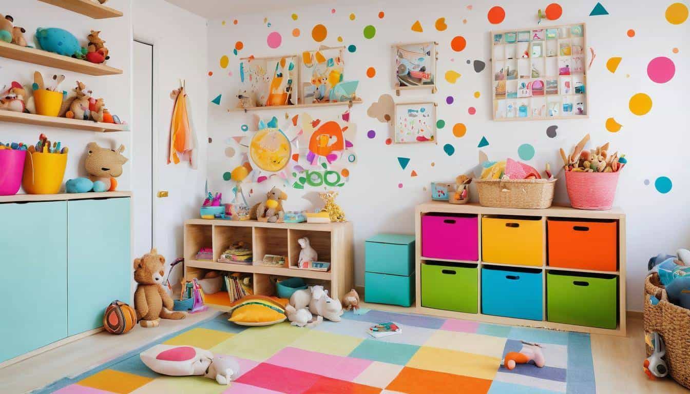 Colorful and playful children's room decor