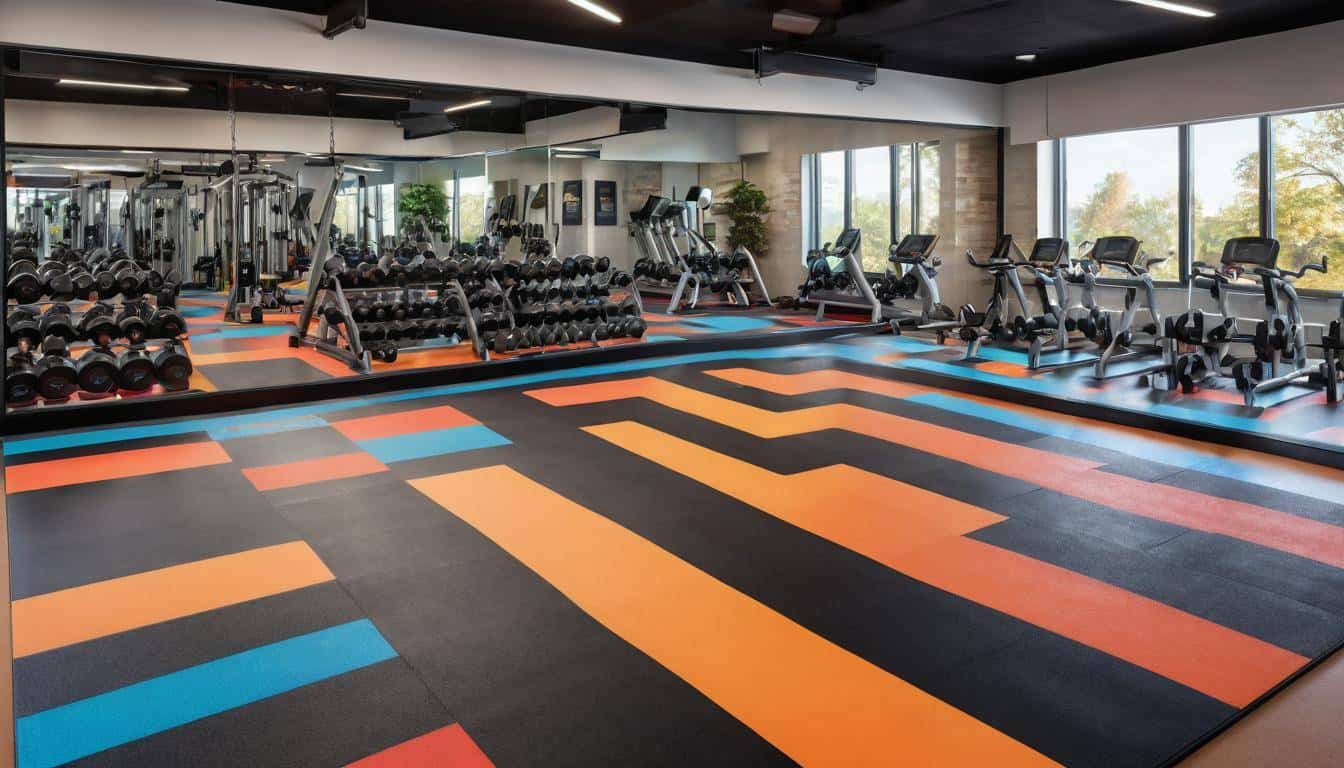 Colorful gym floor options