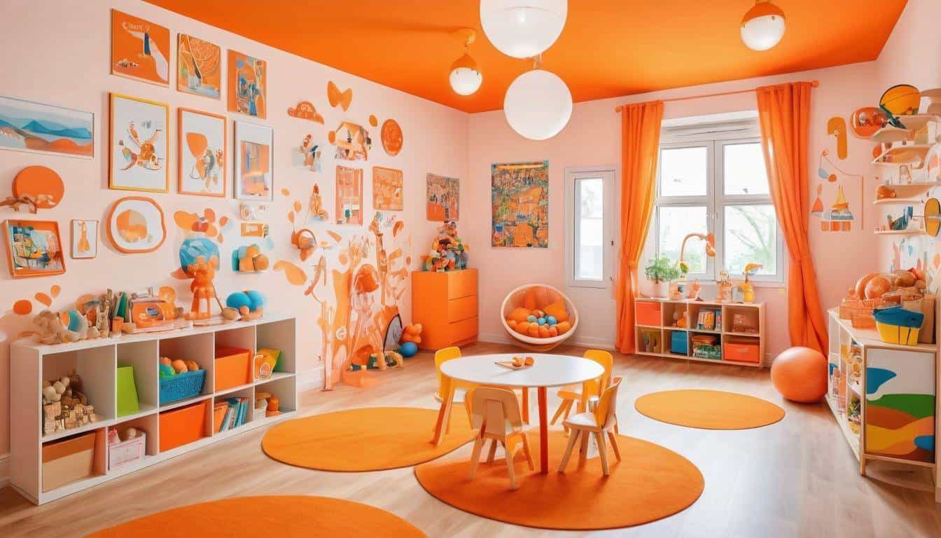 Colorful interactive playroom