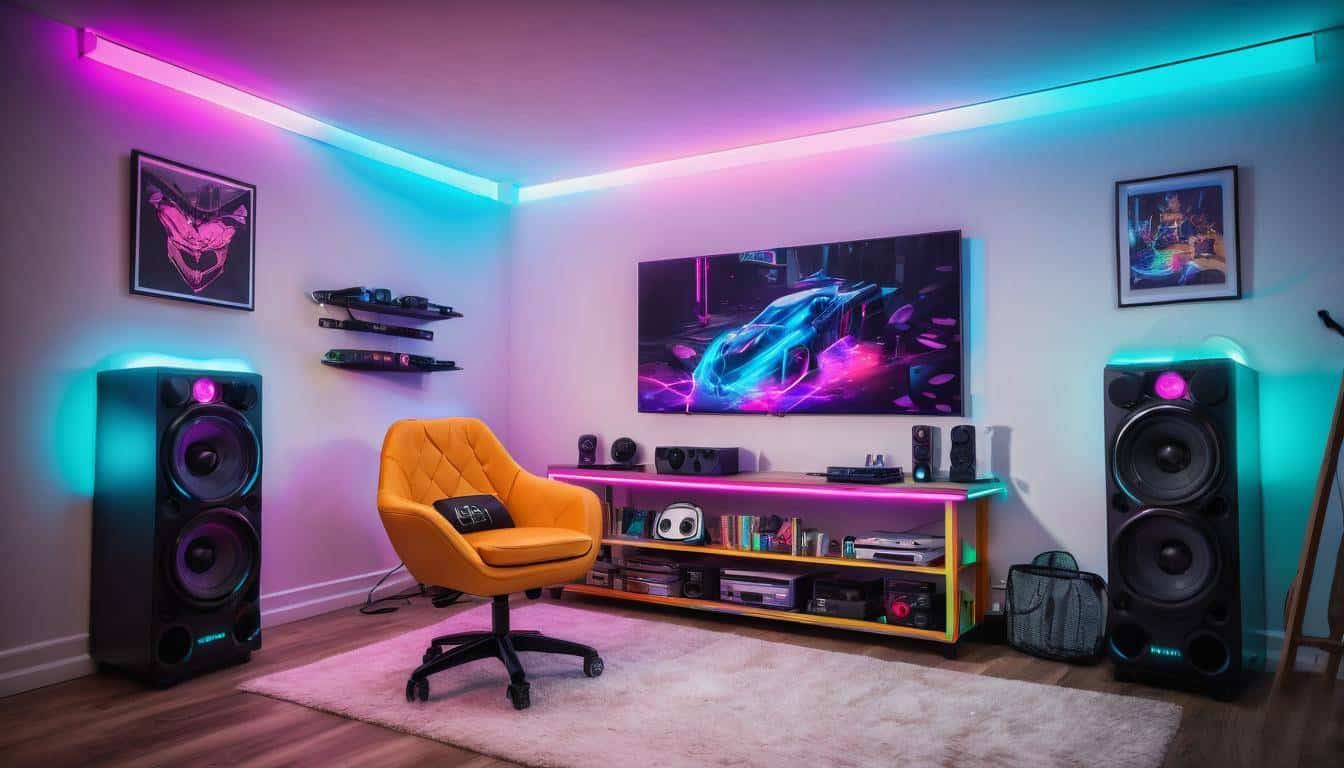 Colorful personalized gaming space