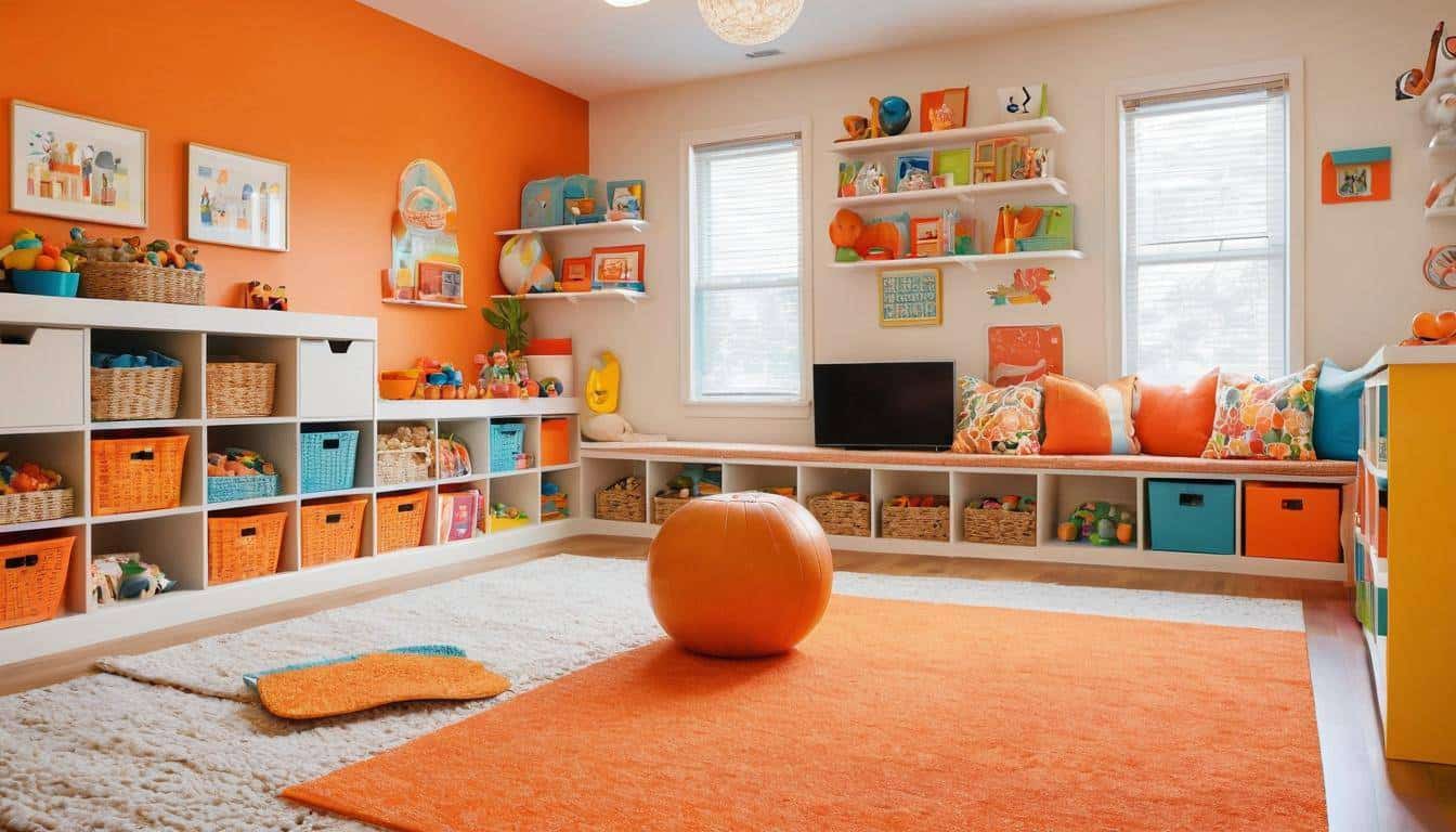 Colorful playful playroom