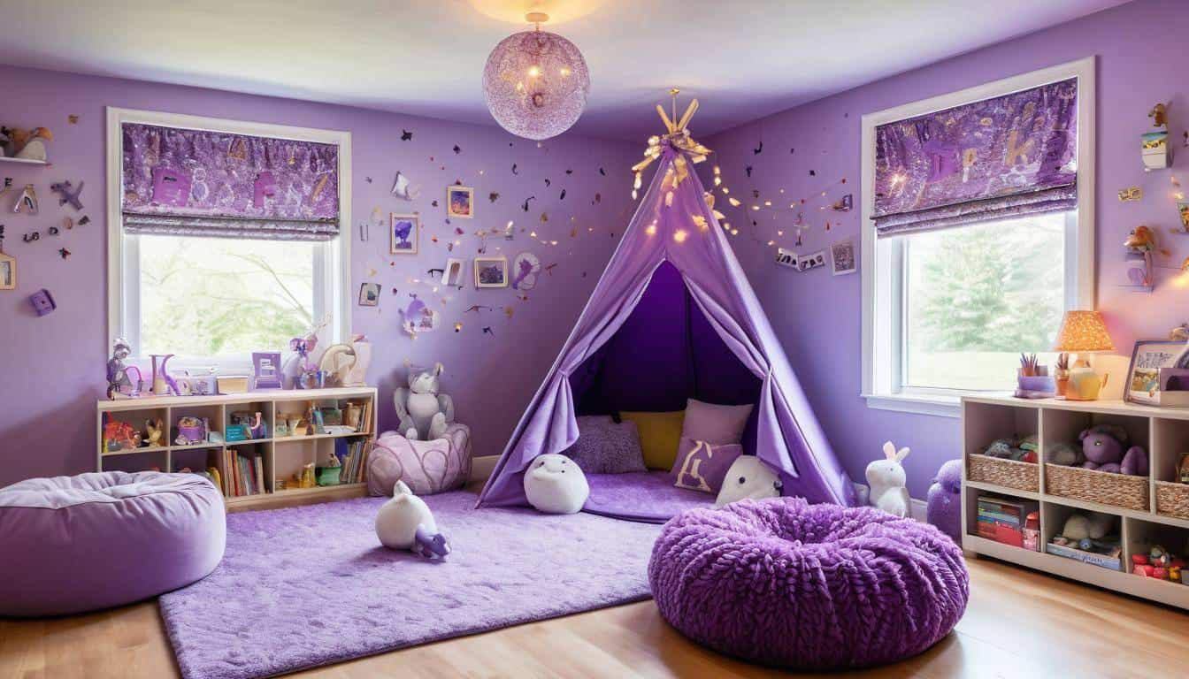 Colorful purple playroom