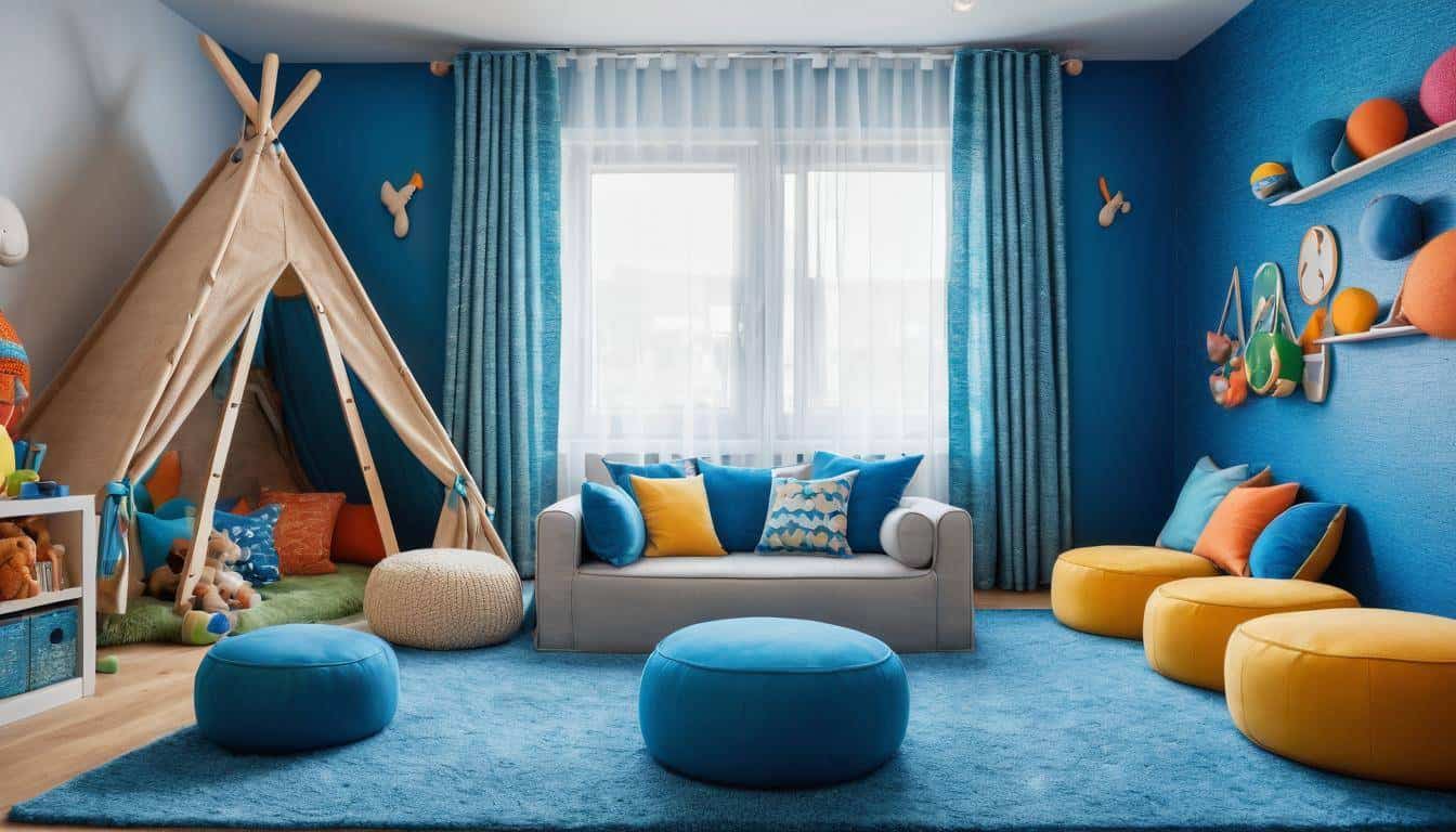 Colorful, textured play area