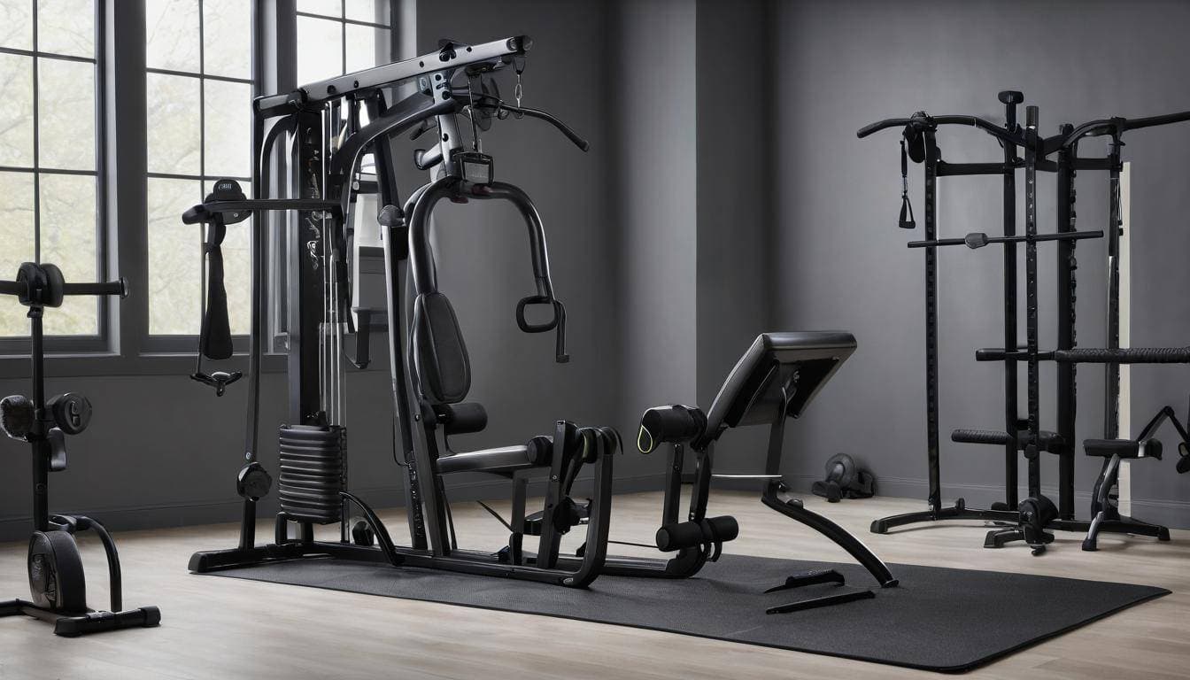 Comfortable black home gym equipment