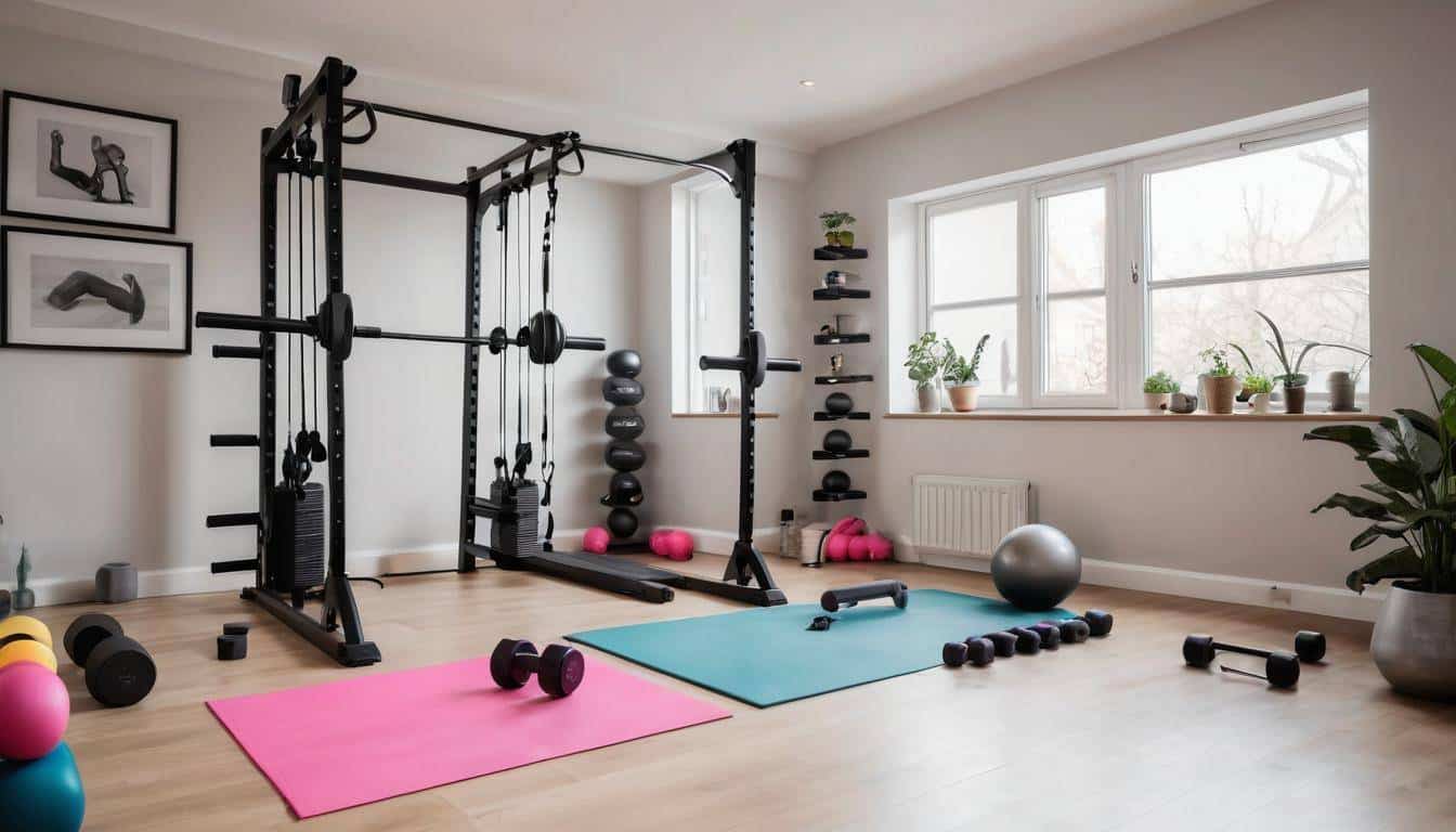 Compact home gym equipment