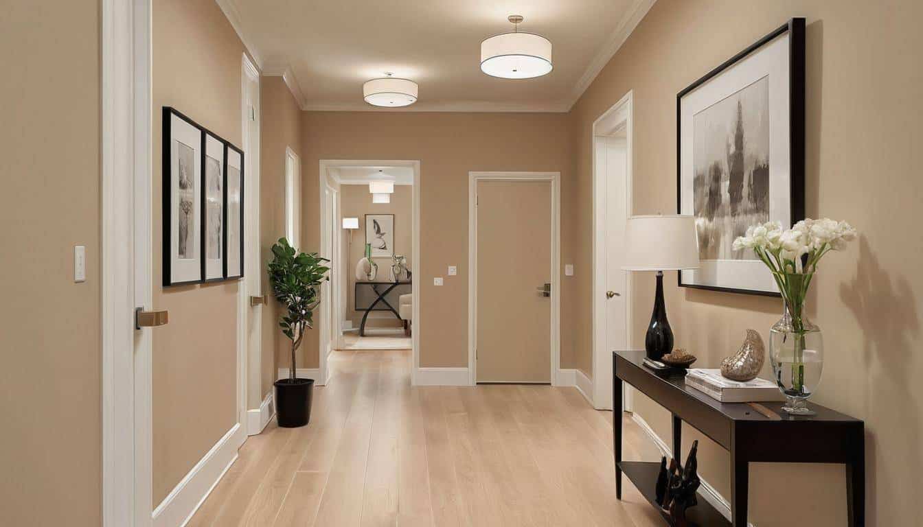 Contemporary beige hallway