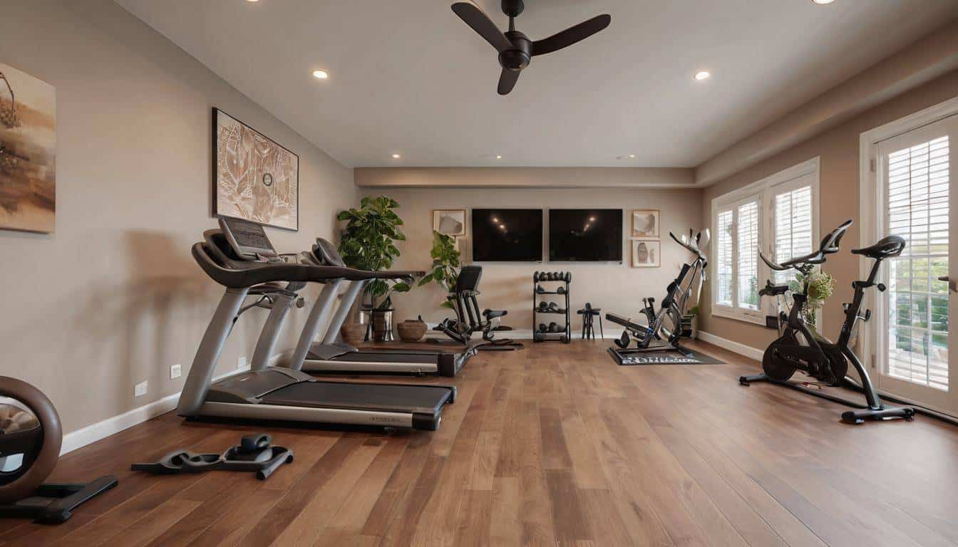 Cozy Brown Home Gym