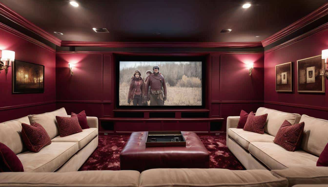 Cozy Custom Home Theater Decor