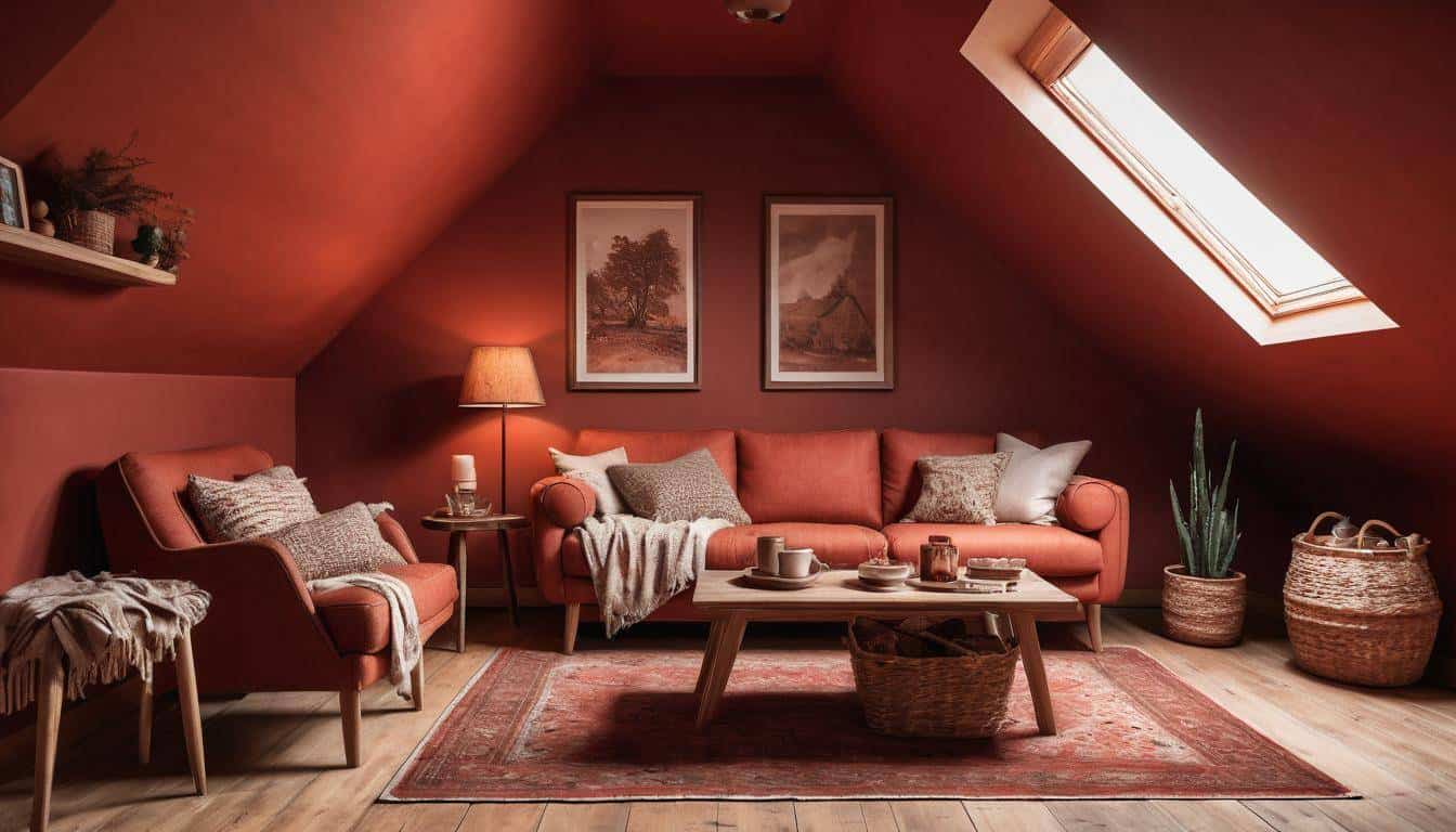 Cozy Earthy Red Attic