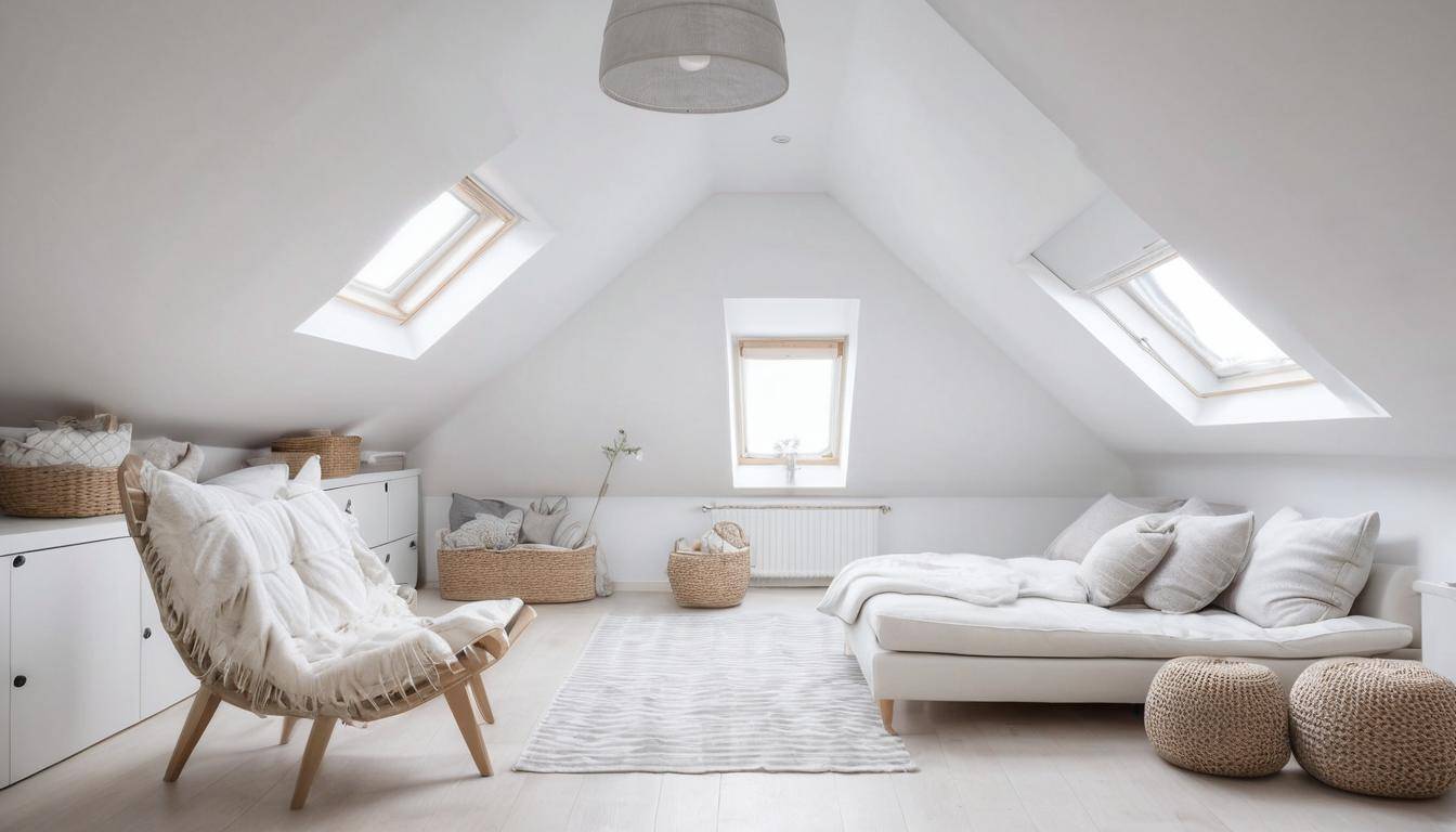 Cozy White Attic Renovation