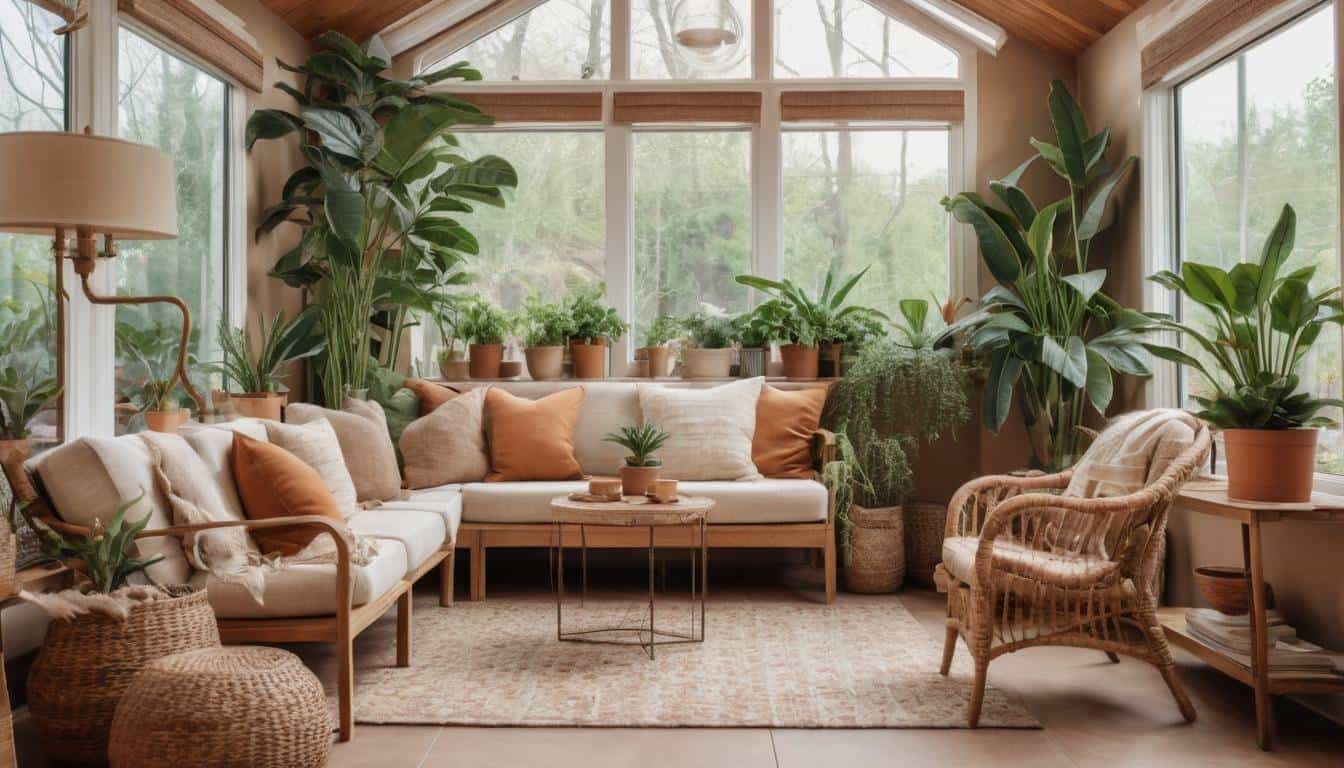 Cozy and stylish sunroom