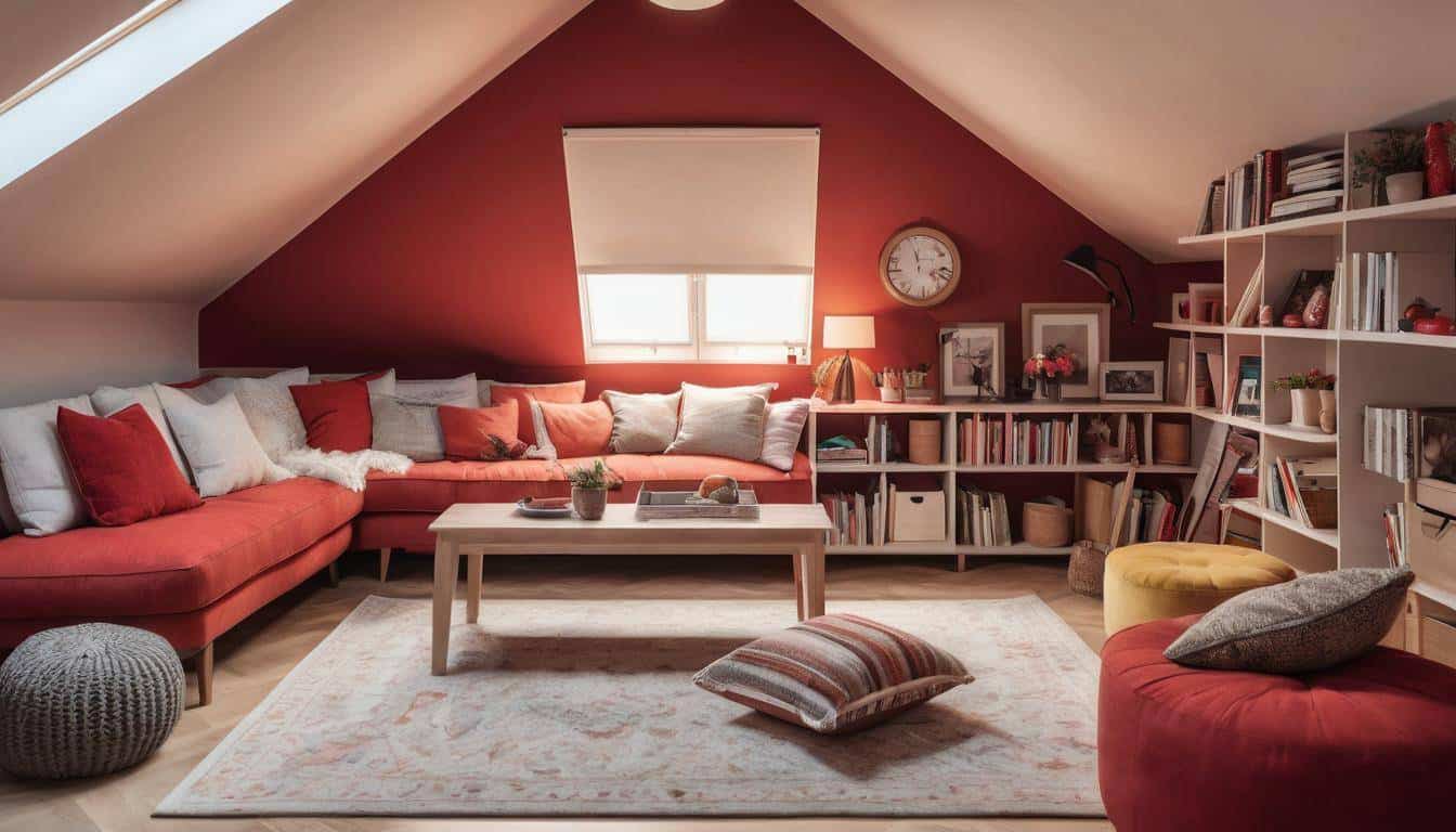 Cozy attic with multi-functional furniture