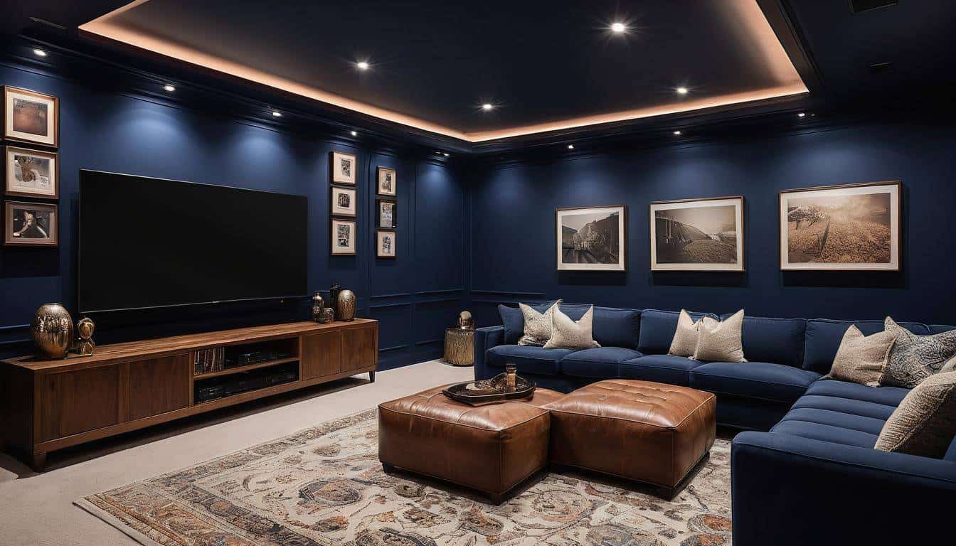 Cozy cinematic home theater