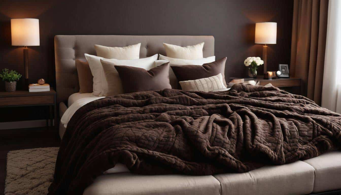 Cozy dark chocolate bedroom