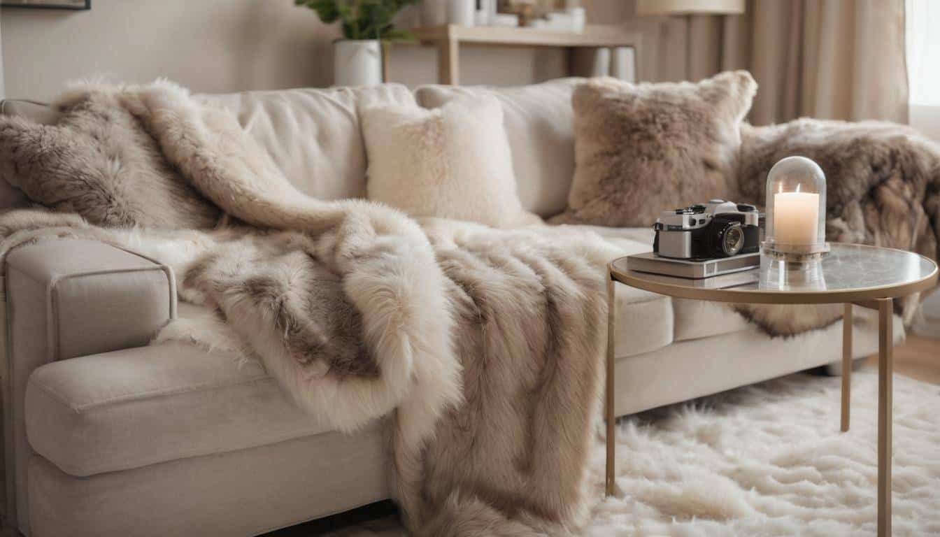 Cozy faux fur throws