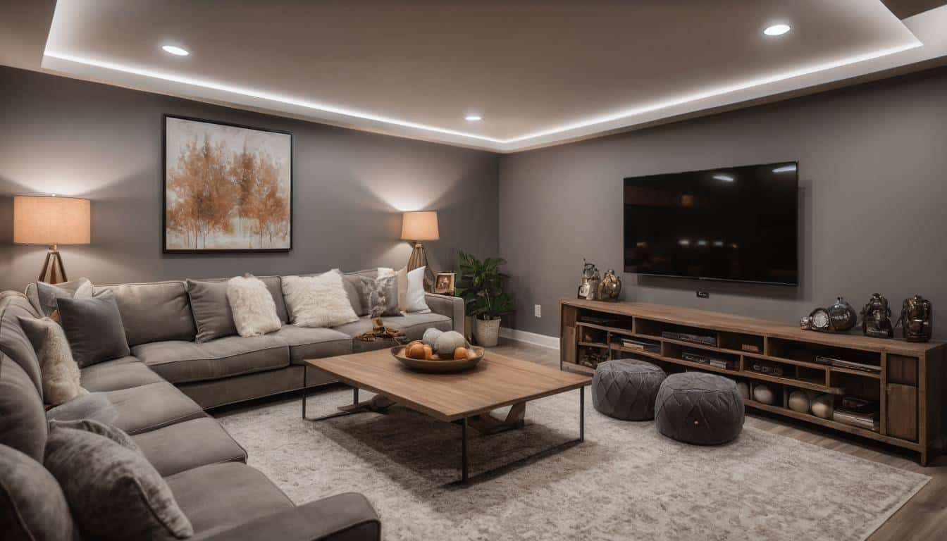 Cozy game room transformation