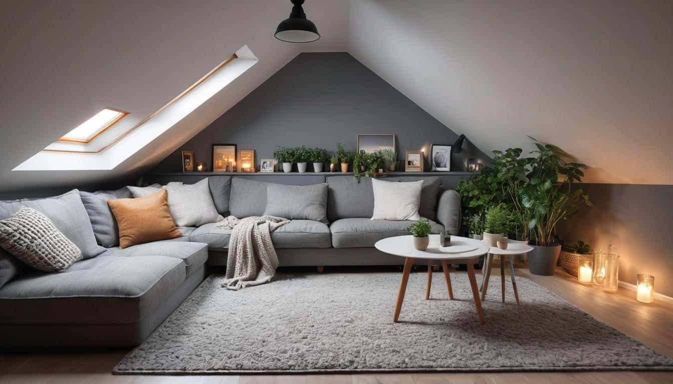 Cozy grey attic conversion