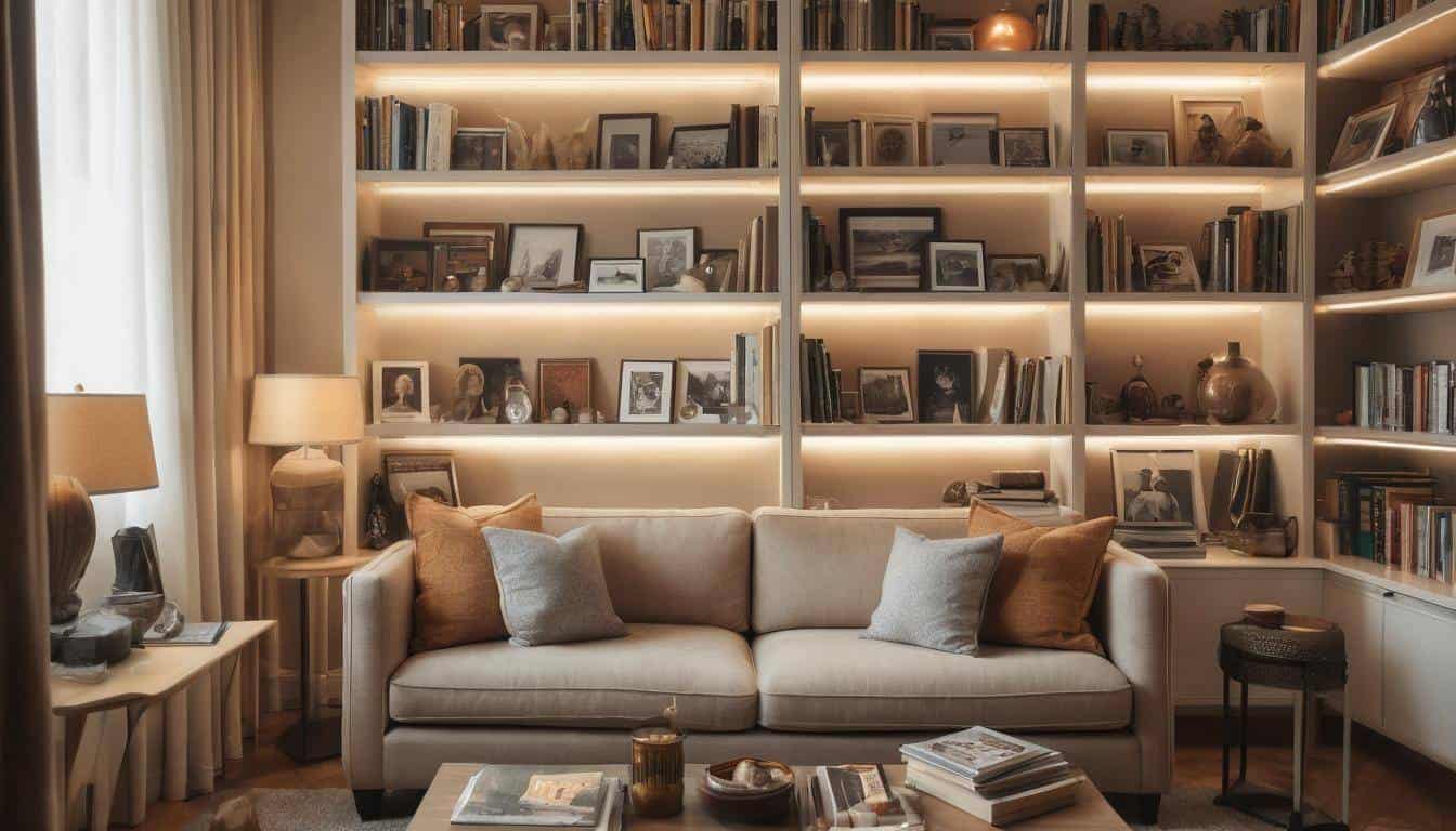 Cozy home library decor